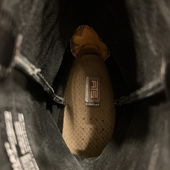 NEW Ariat R Toe Western Boot Black Size 12 D - Picture 6 of 11